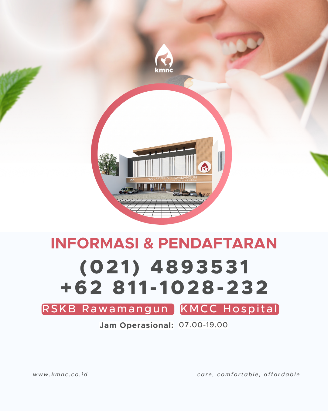 nomor informasi dan pendaftaran kmcc hospital RSKB Rawamangun